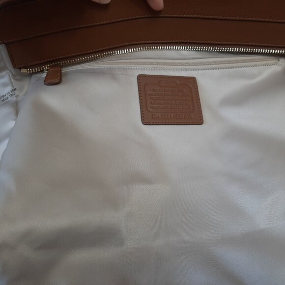 Coach F25205 Brown Tan Taylor Leather Alexis Caryall Tote - Picture 16 of 16